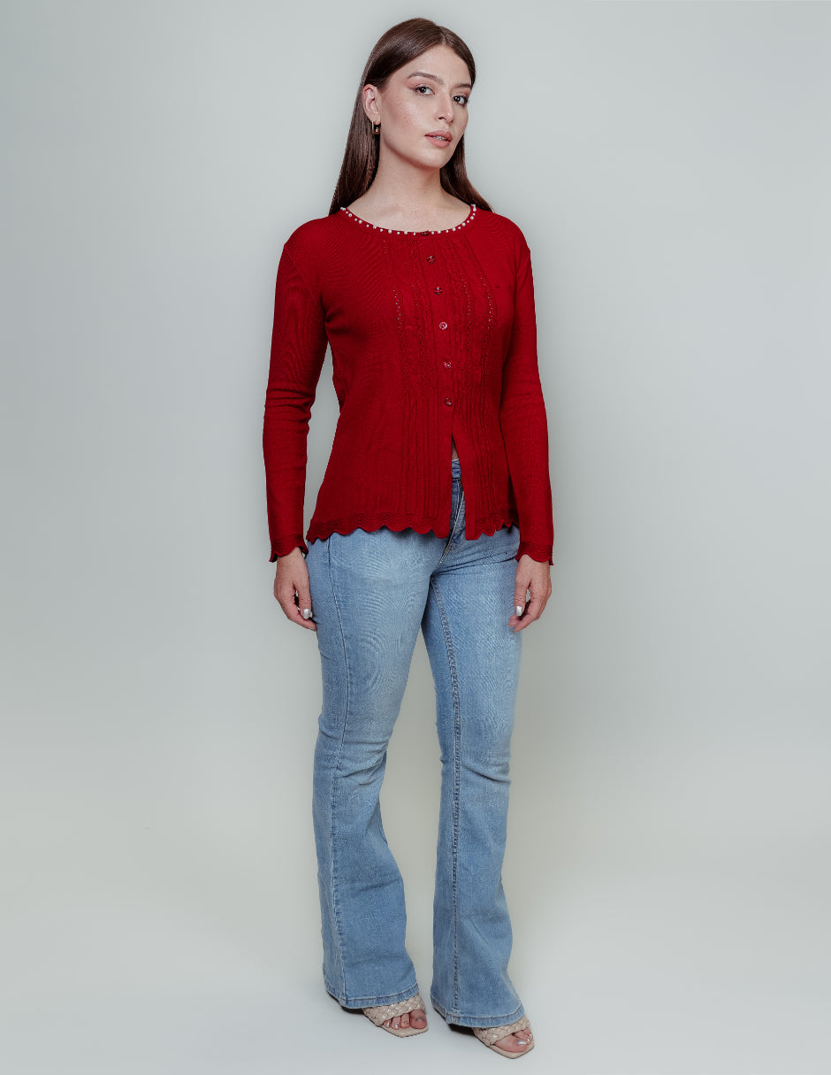 Suéter Punto fino Botones