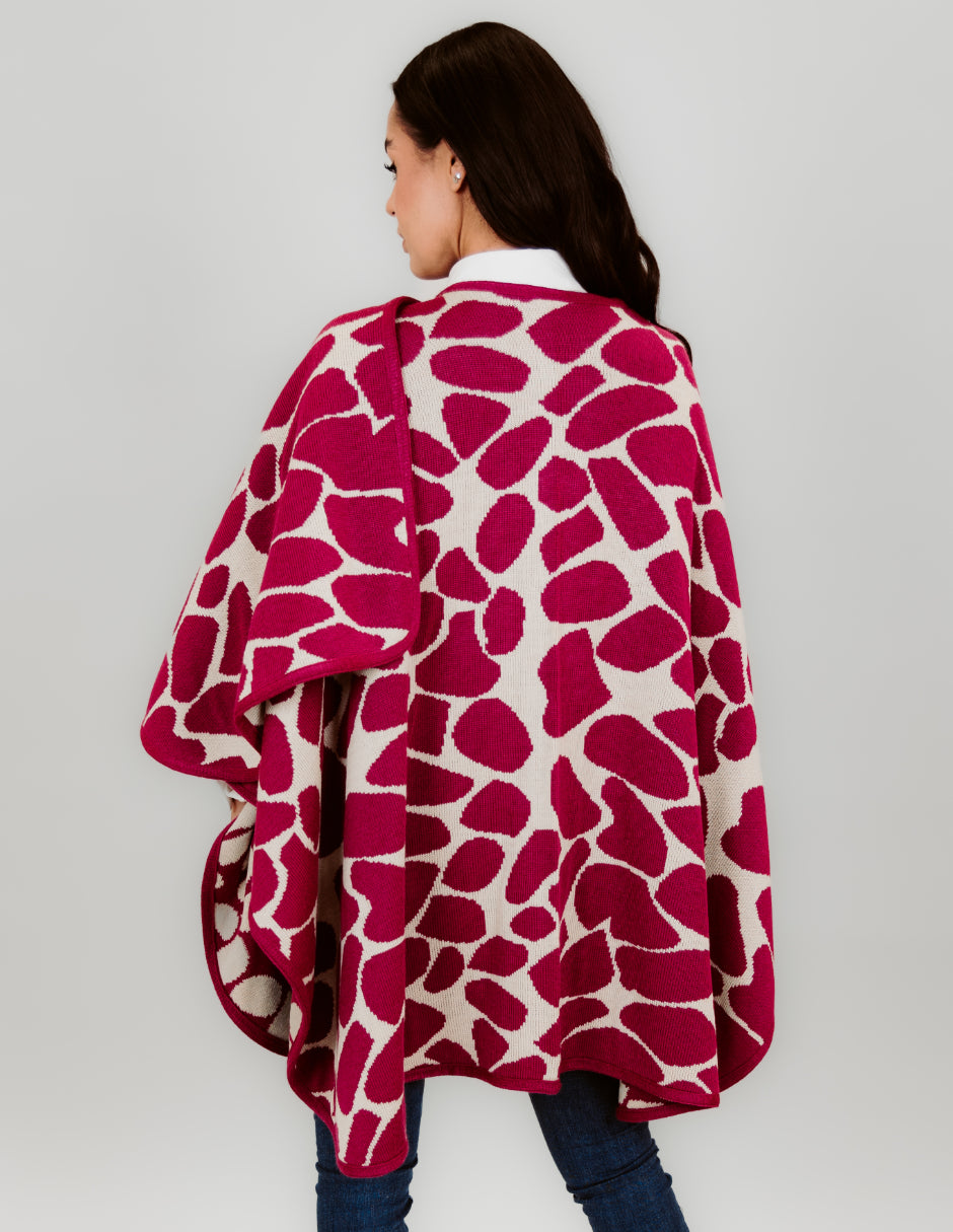 Ruana Jacquard giraffe