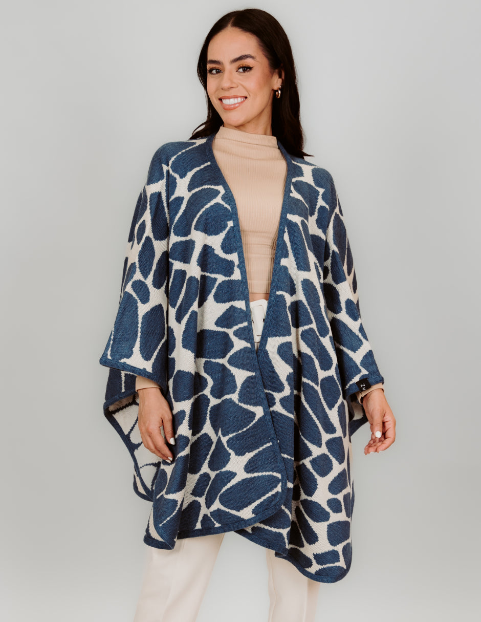 Ruana Jacquard giraffe