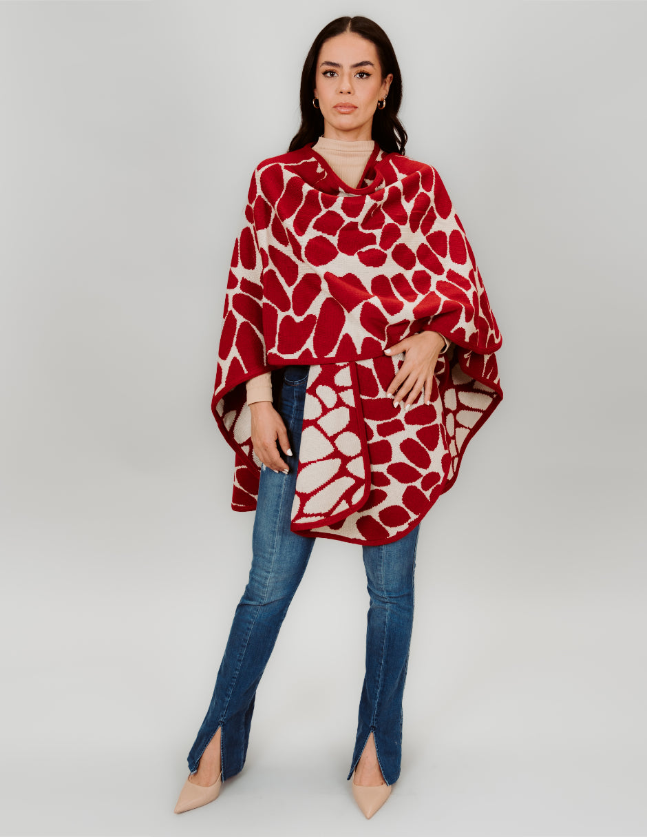 Ruana Jacquard giraffe