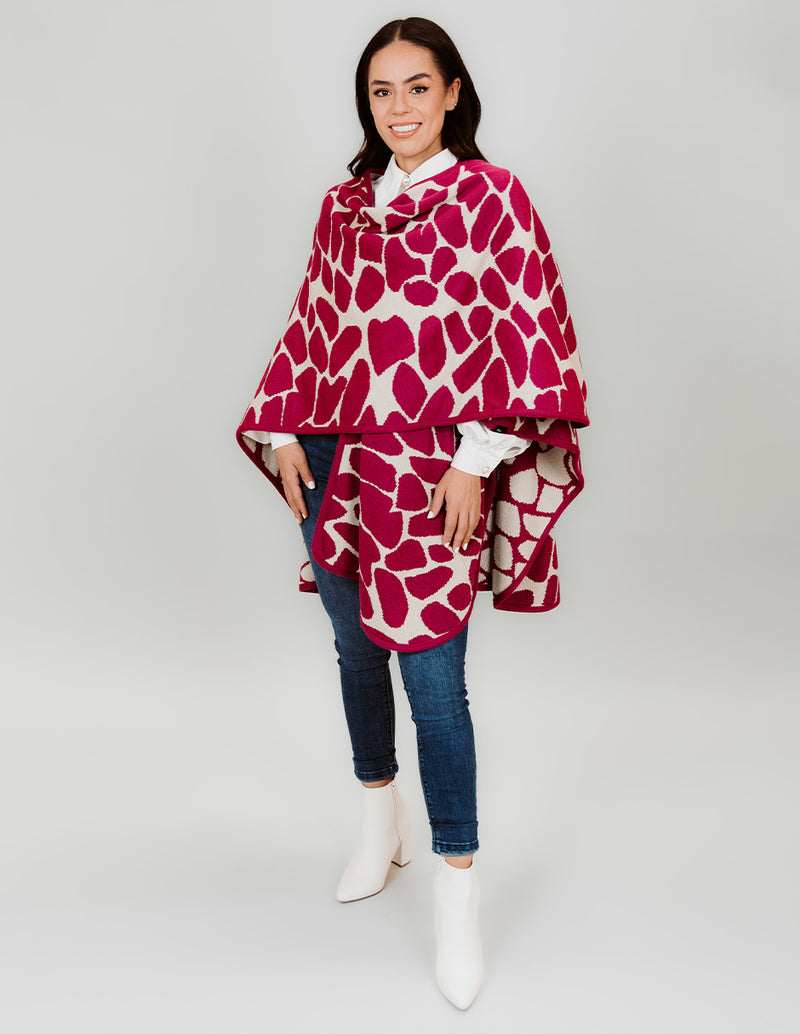 Ruana Jacquard giraffe