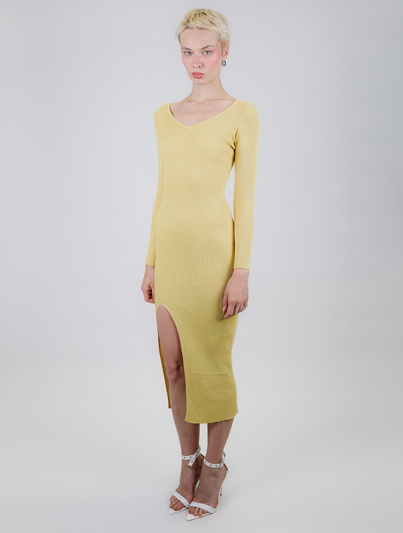 Vestido abertura (YELLOW)