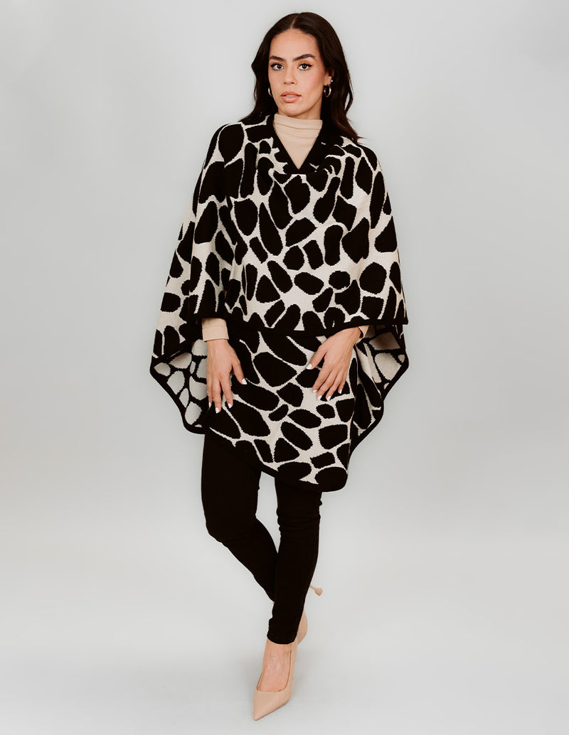 Ruana Jacquard giraffe