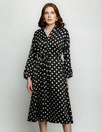 Vestido Lunares con Cinturón