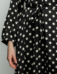 Vestido Lunares con Cinturón