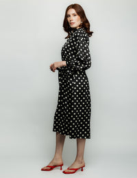 Vestido Lunares con Cinturón