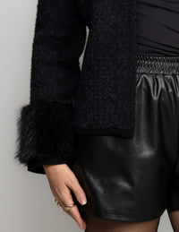 Chaqueta Texturizada manga peluche