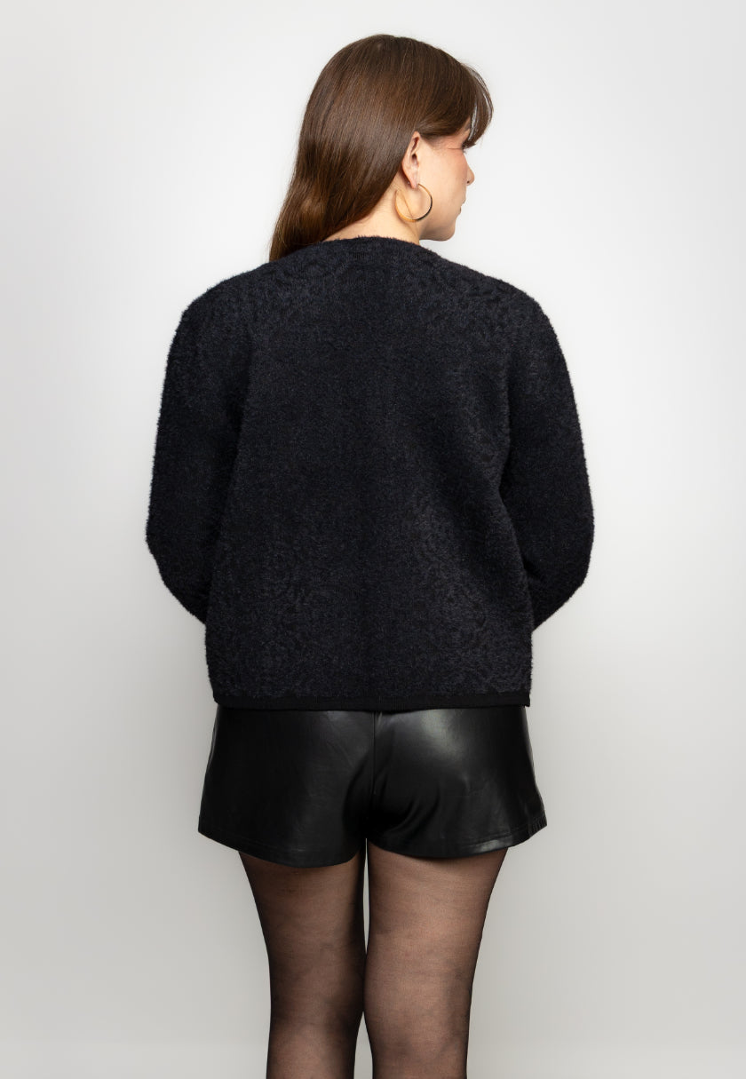 Chaqueta Texturizada manga peluche