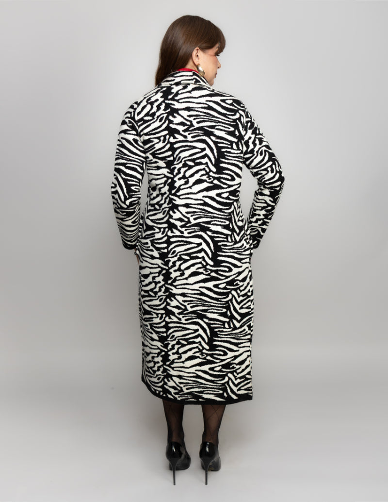 Abrigo largo Animal print