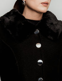 Saco cuello de peluche