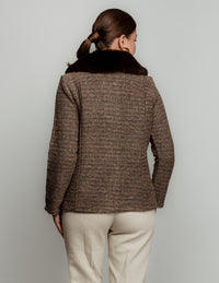 Saco cuello de peluche