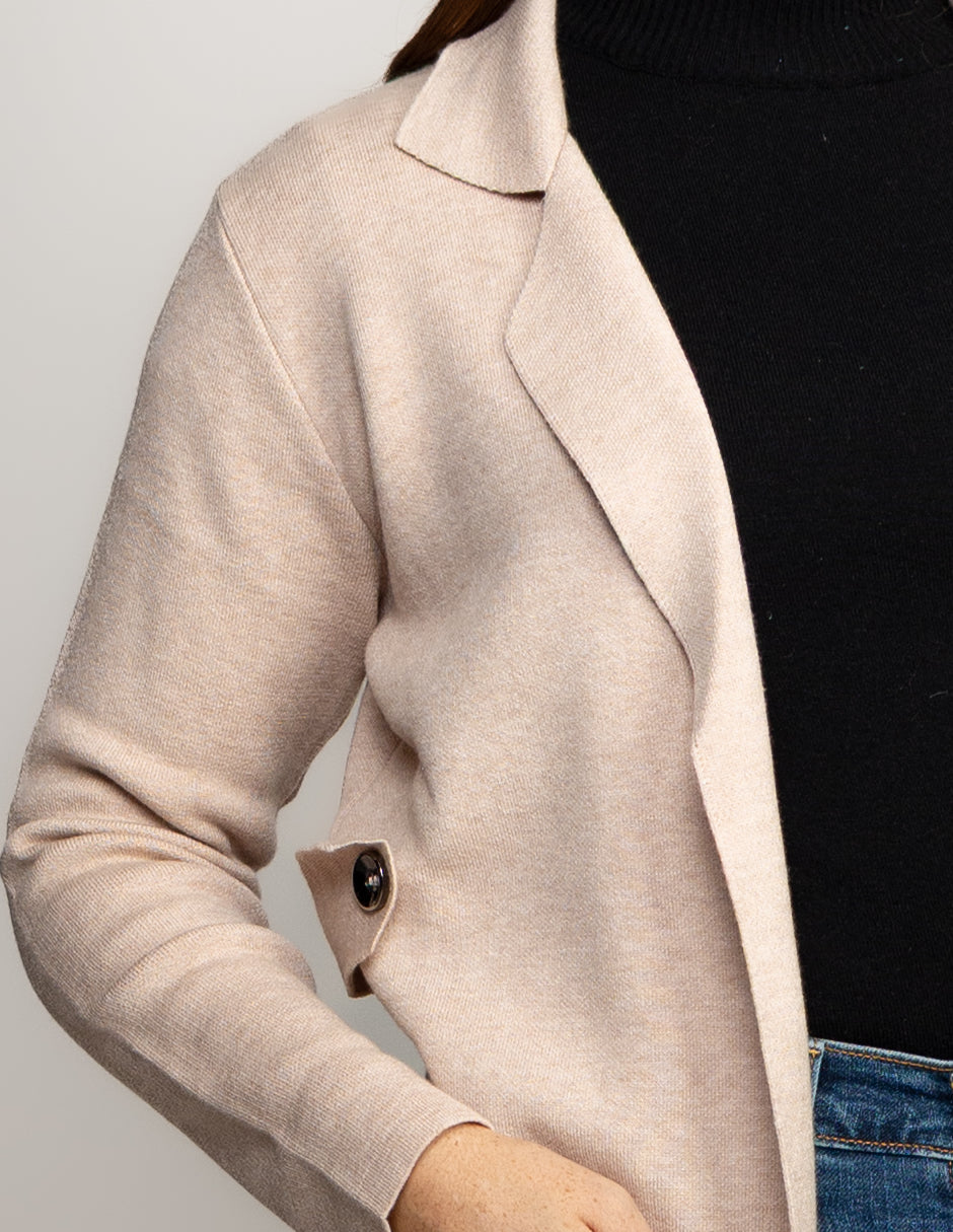 Abrigo cuello solapa liso