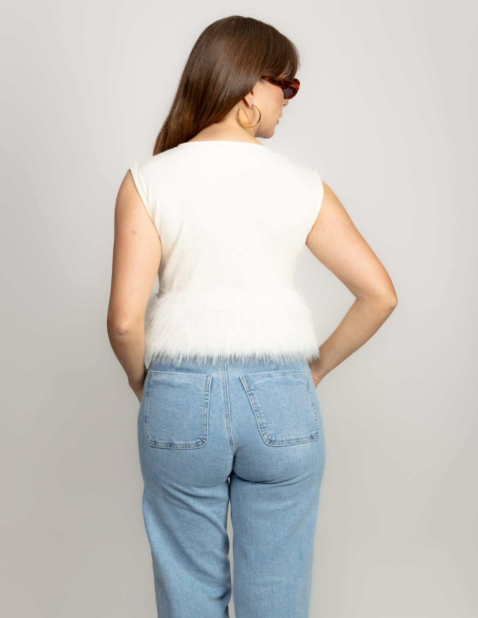 BLUSA ORILLA PELUCHE