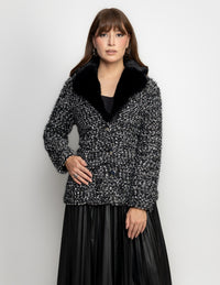 Blazer cuello de peluche
