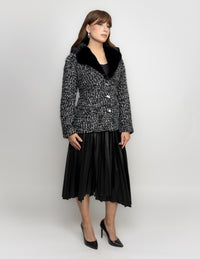 Blazer cuello de peluche
