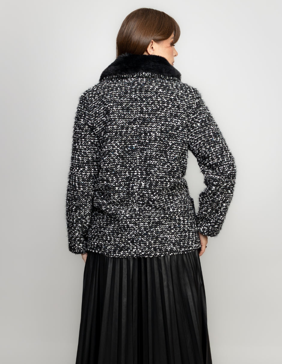 Blazer cuello de peluche