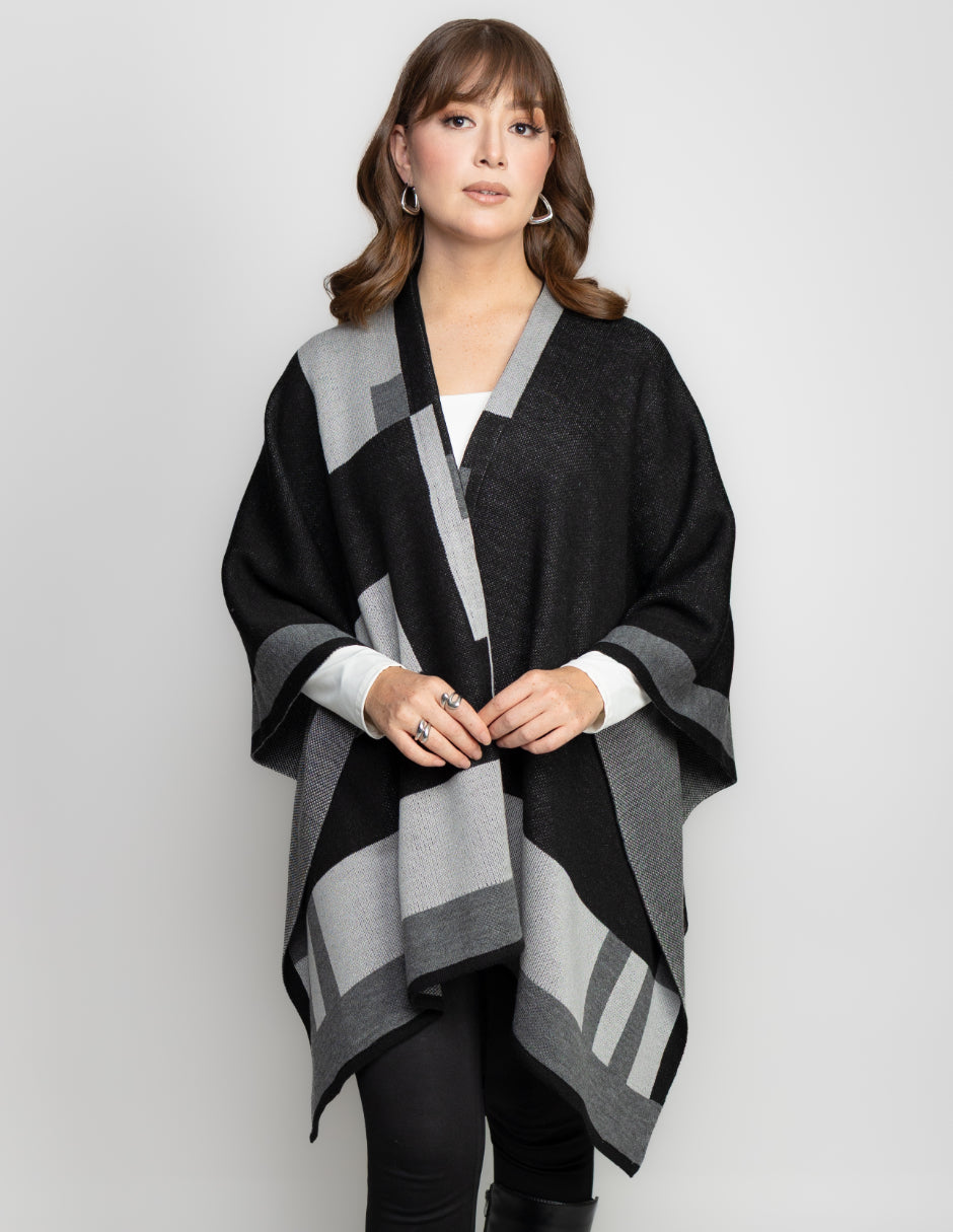 Ruana Jaquard Geometrico