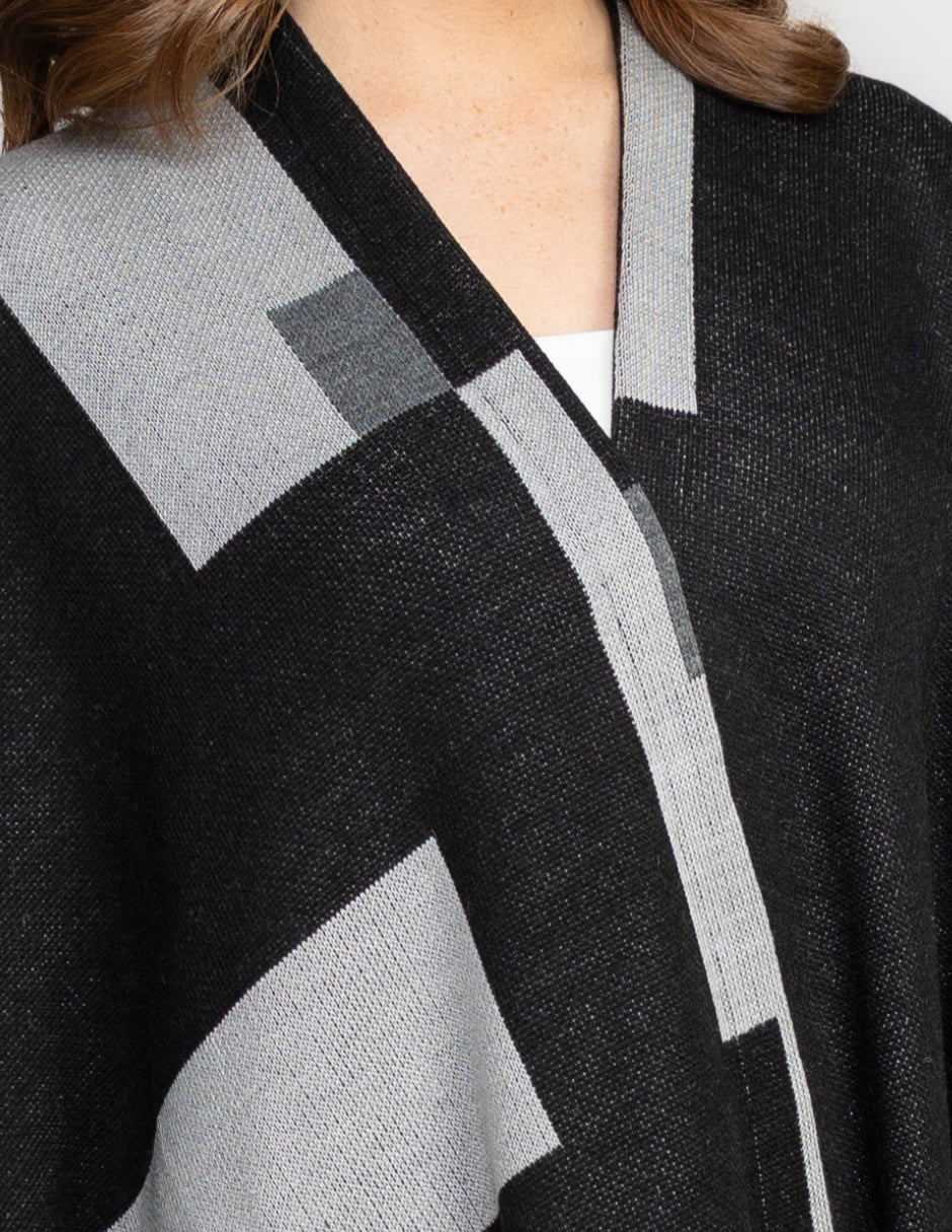 Ruana Jaquard Geometrico