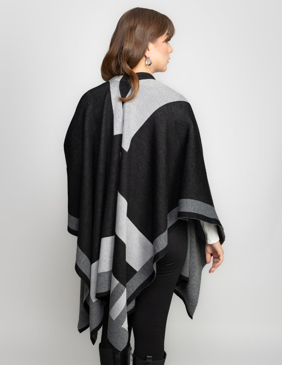 Ruana Jaquard Geometrico