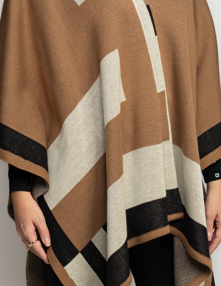 Ruana Jaquard Geometrico