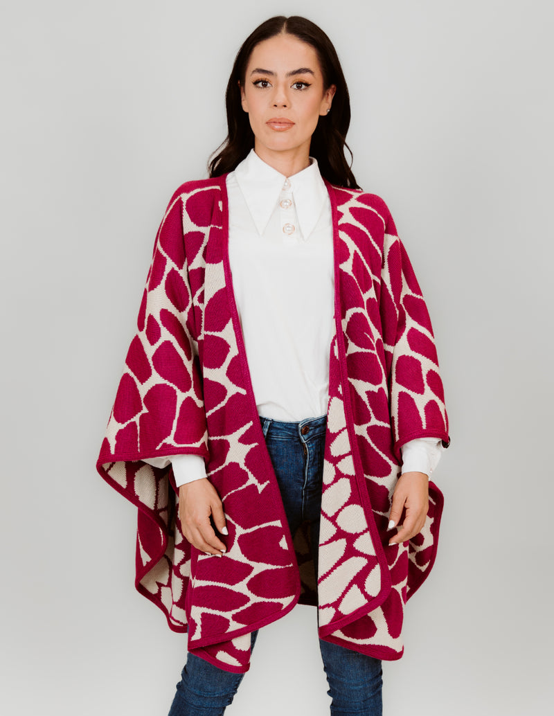 Ruana Jacquard giraffe