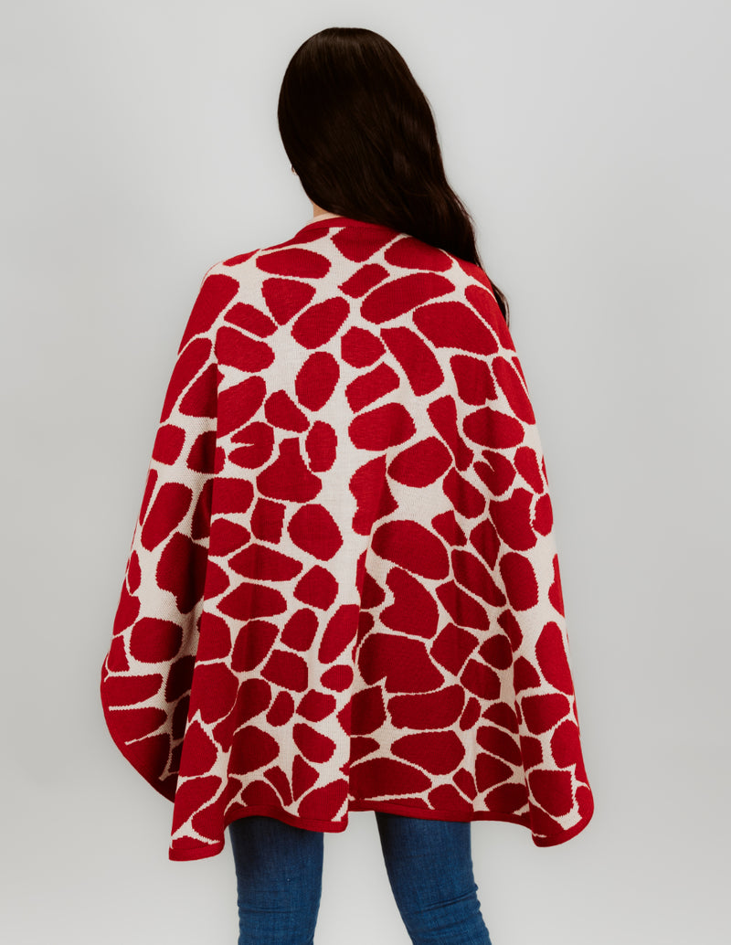 Ruana Jacquard giraffe