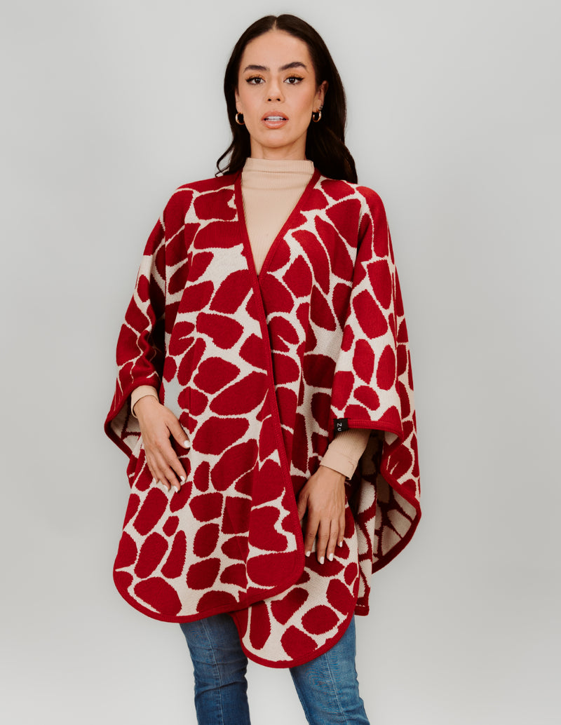 Ruana Jacquard giraffe